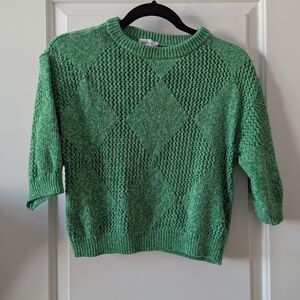 Hudson Jeans Textured Green Women's Sweater